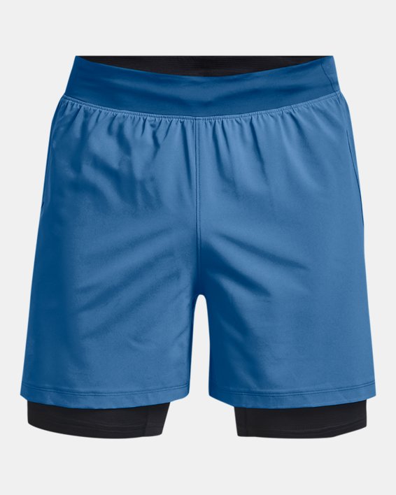 Men's UA Iso-Chill Run 2-in-1 Shorts, Blue, pdpMainDesktop image number 6